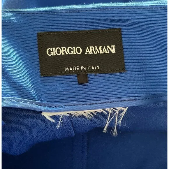 GIORGIO ARMANI $1850 BLUE LAYERED SKIRT M - Picture 6 of 6